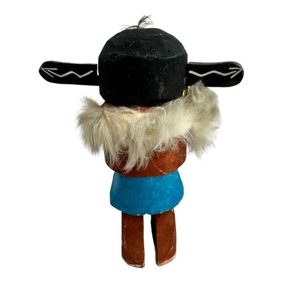 Hand-Carved Route 66 Je Ogy Ogre Kachina Doll VTG Fur & Hand-Painted READ - Picture 3 of 8